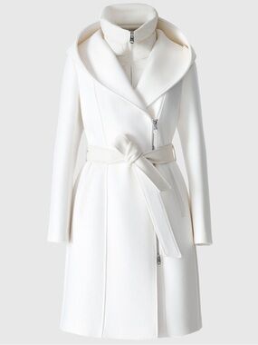 MACKAGE SHIA-SLB CREAM XS - BRAND NEW 2 in 1 LADIES WOOL COAT